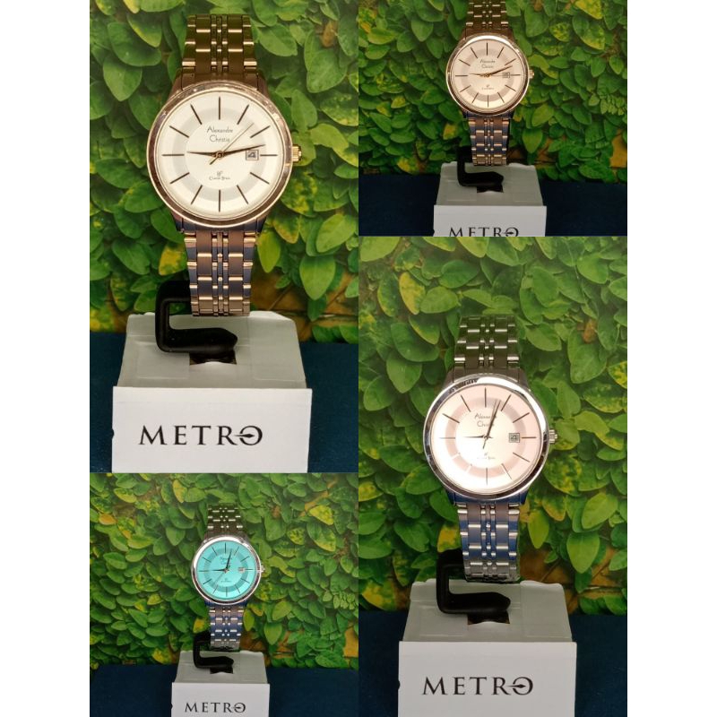 Jam tangan pria dan wanita Alexandre Christie AC 8348 LD Stainless Steel Original & Garansi