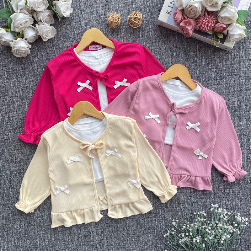 1-4 TH LAST STOK CARDIGAN CLEMIRA TANPA INNER ANAK PEREMPUAN