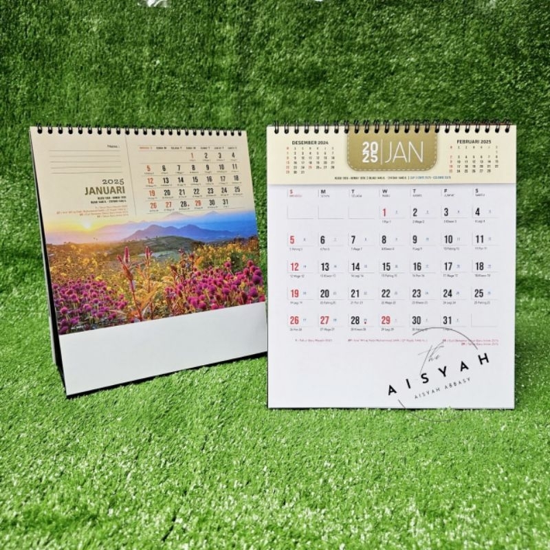 

Kalender meja executive 2025 Pemandangan Alam Indonesia Ao 8802 ukuran besar 21x24cm(terima castume cetak merek)