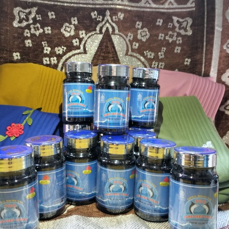 READY PDO kapsul 1 lusin HADIAH JILBAB Ready minyak ikan Pdo kapsul ORI 354