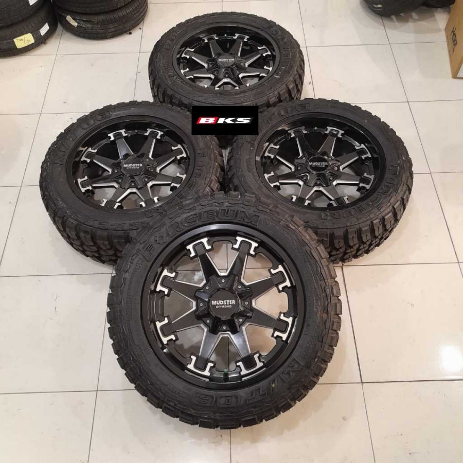Velg Mobil Bekas Ring 20 Lubang Baut 6 MUDSTER OFFROAD R20X9 6X139,7 BAN 275 55 R20