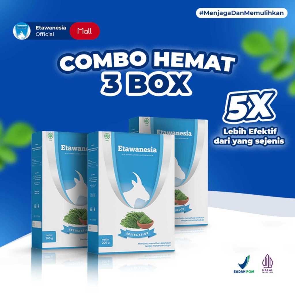 

ETAWANESIA ORIGINAL (3 BOX) - Meredakan nyeri sendi, memperbaiki tulang dll (etawalin, etawasure, etawanesia, gamamilk)