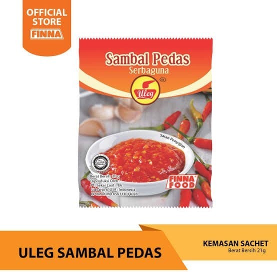 

Finna sambal uleg pedas serbaguna sachet (ecer) 20gr