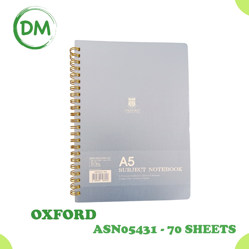 

ASN05431 OXFORD NB A5 80"S (52/50)