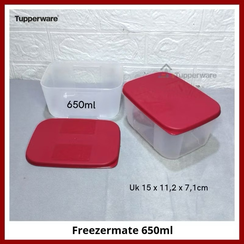 freezermate 650ml wadah penyimpanan freezer tupperware