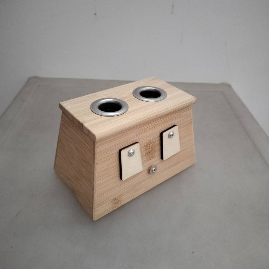 kotak moksa 2 lubang dudukan moxibustion moxa tcm ai jiu he