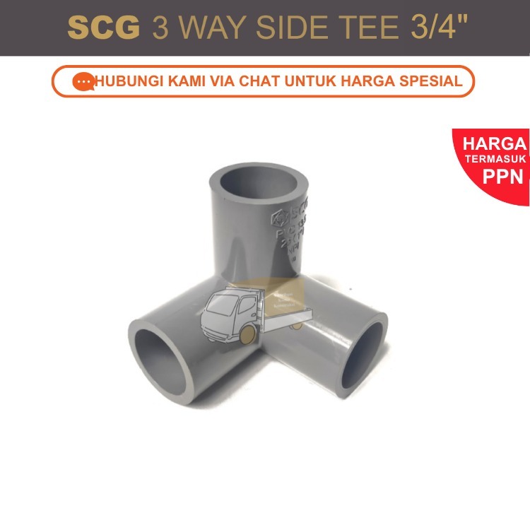 Tee Elbow 90 deg derajat 3/4 Inch 3 Way Side Tee 3/4" SCG