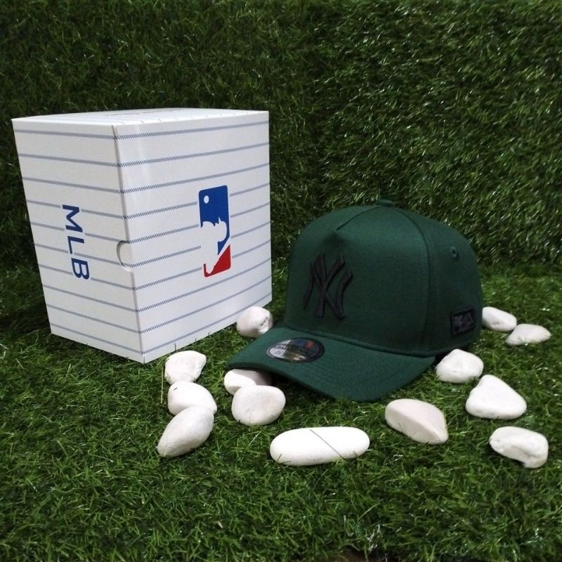 NY Black Bahan Hijau Botol Topi baseball Pria Wanita Full Tag MLB Topi Premium