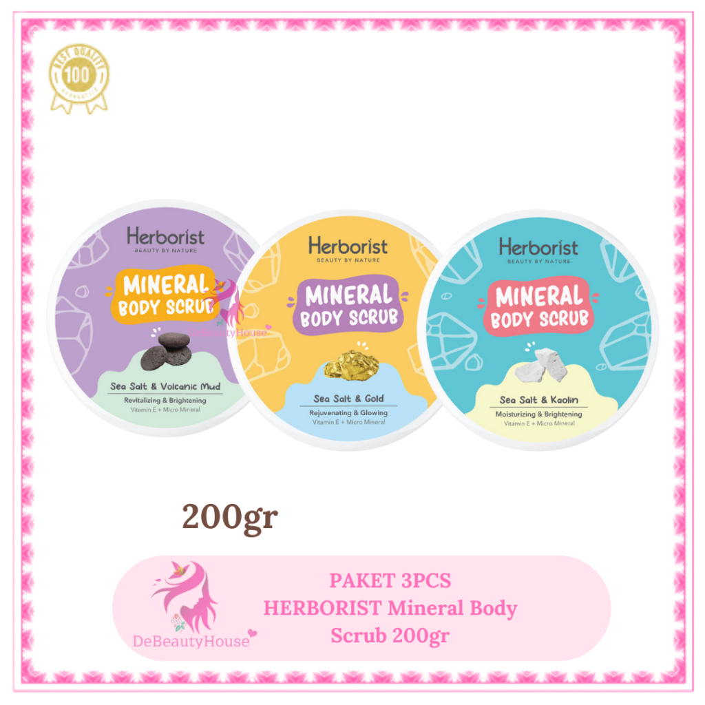HERBORIST Mineral Body Scrub 200gr PAKET 3PCS