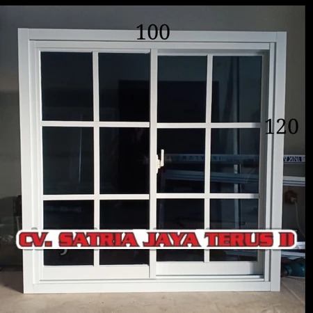 Jendela Sliding Aluminium 1 Set 120x100