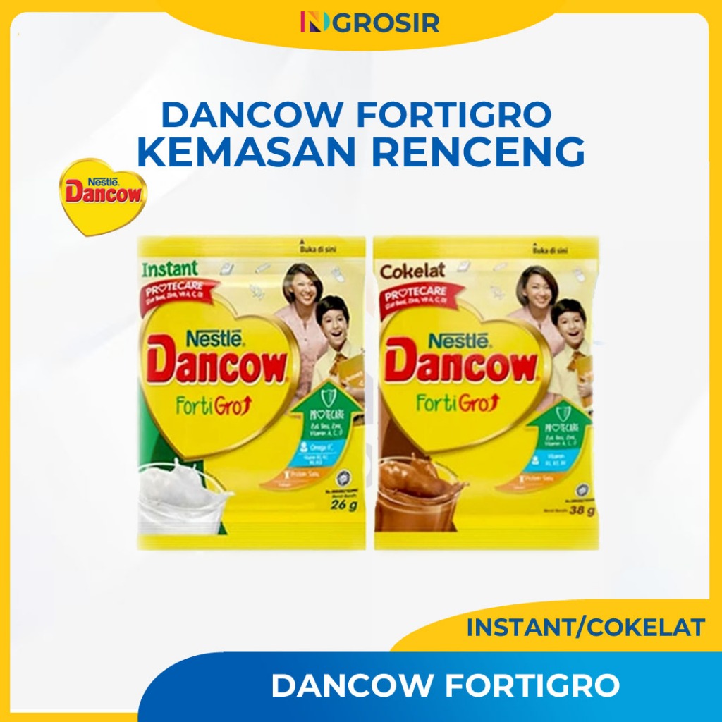 

DANCOW FORTIGRO RENCENG INSTAN 26GR / COKELAT 38G ISI 10 SACHET