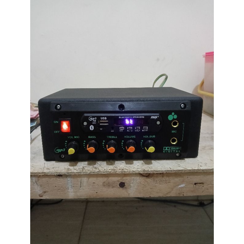 Amplifier rakitan 300 watt sudah bluetooth dan bisa karaoke