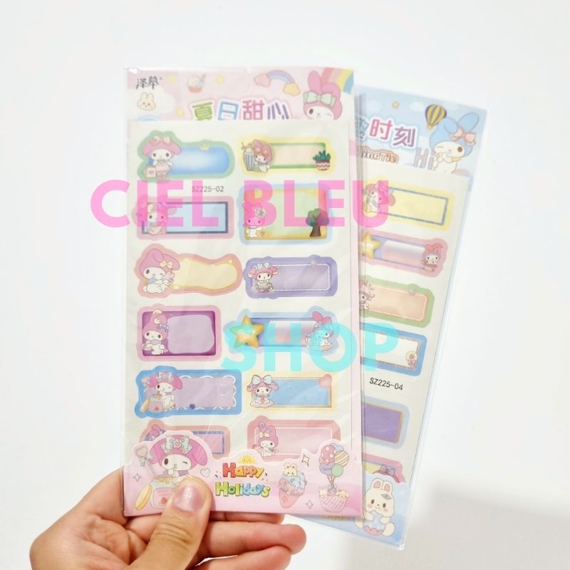 

[ 1 PAK / 3 LEMBAR ] STIKER LABEL NAMA SF MIX LUCU / CIEL BLEU SHOP