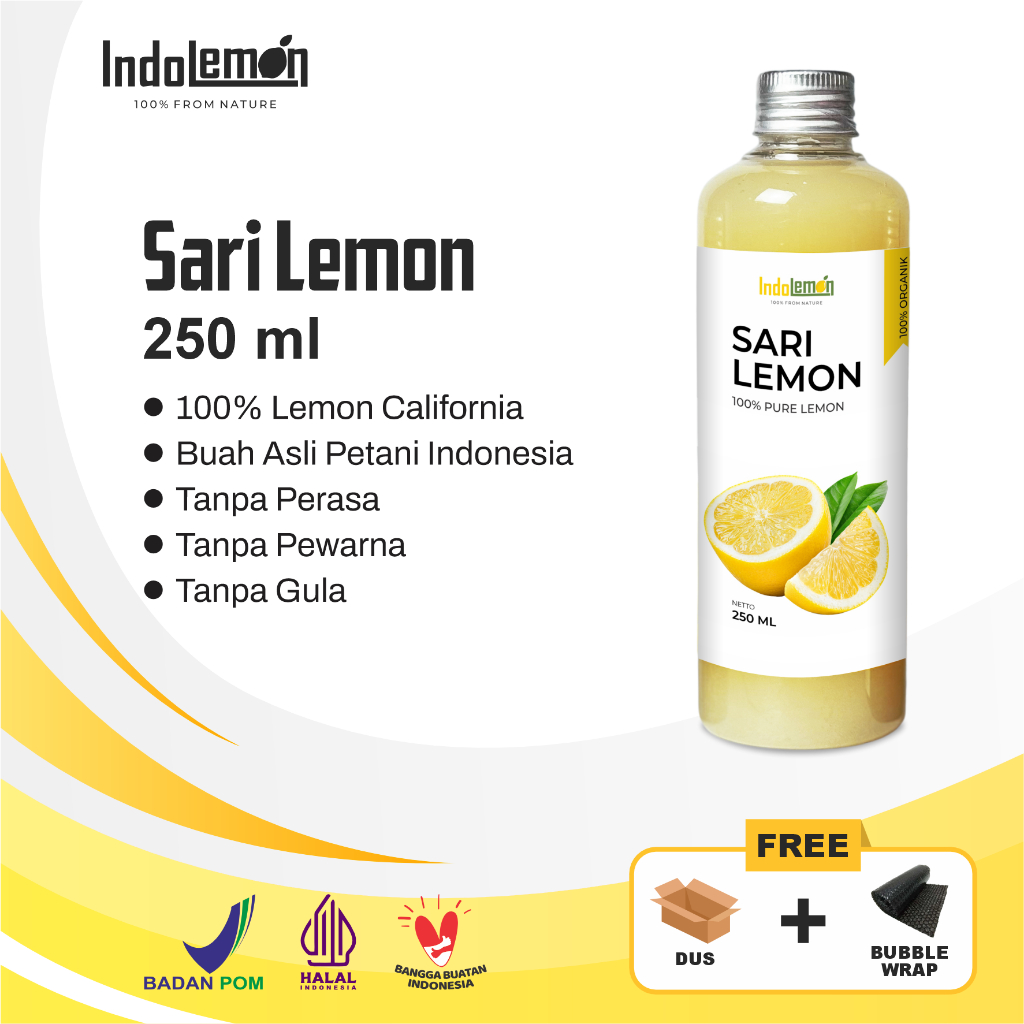 

INDOLEMON - Sari Lemon Murni 250 ml / Pure Lemon Diet Detox Sehat / Fresh Lemon Juice