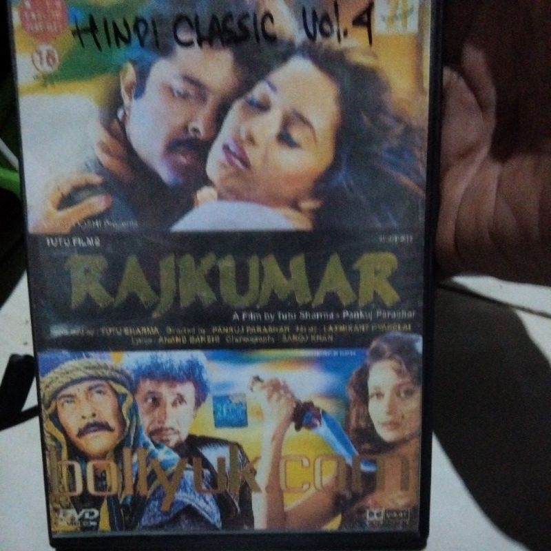 DVD full box film Bollywood jadul "RAJKUMAR"