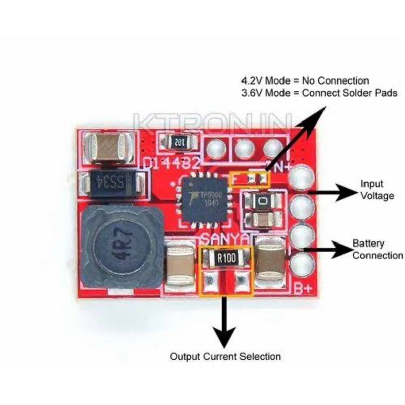 modul charher tp5000 untuk lifepo4 3,2v 1a