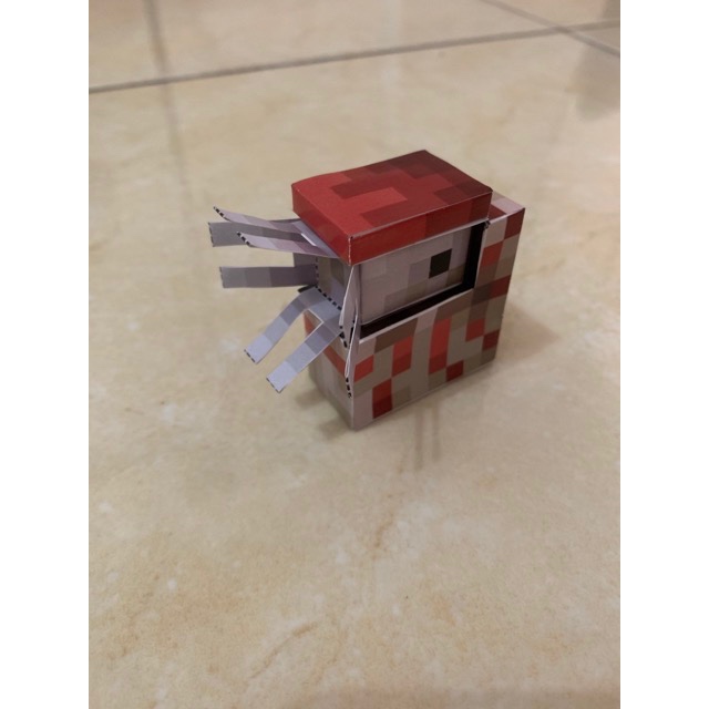 Papercraft Minecraft Hewan Nautilus (bentuk jadi seperti di foto dan lembaran)