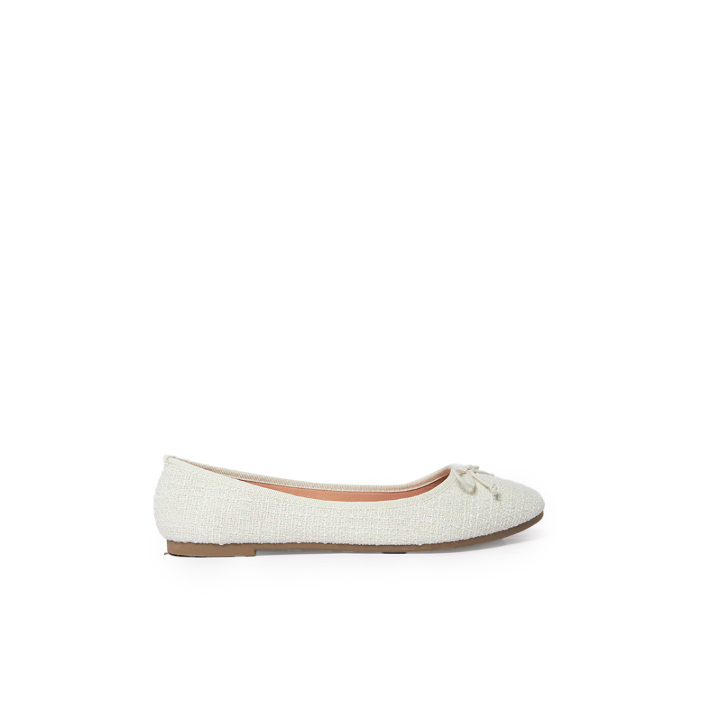 COLORBOX Bow Ballet Shoes Off White