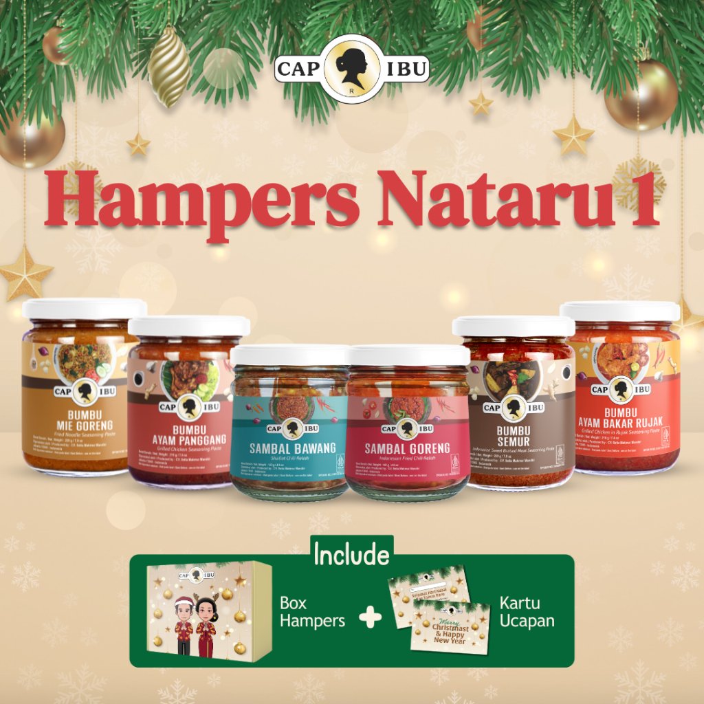 

CAP IBU HAMPERS NATARU 1 - Bumbu Semur Bumbu Ayam Panggang Bumbu Mie Goreng Bumbu Ayam Rujak Sambal Bawang dan Sambal Goreng