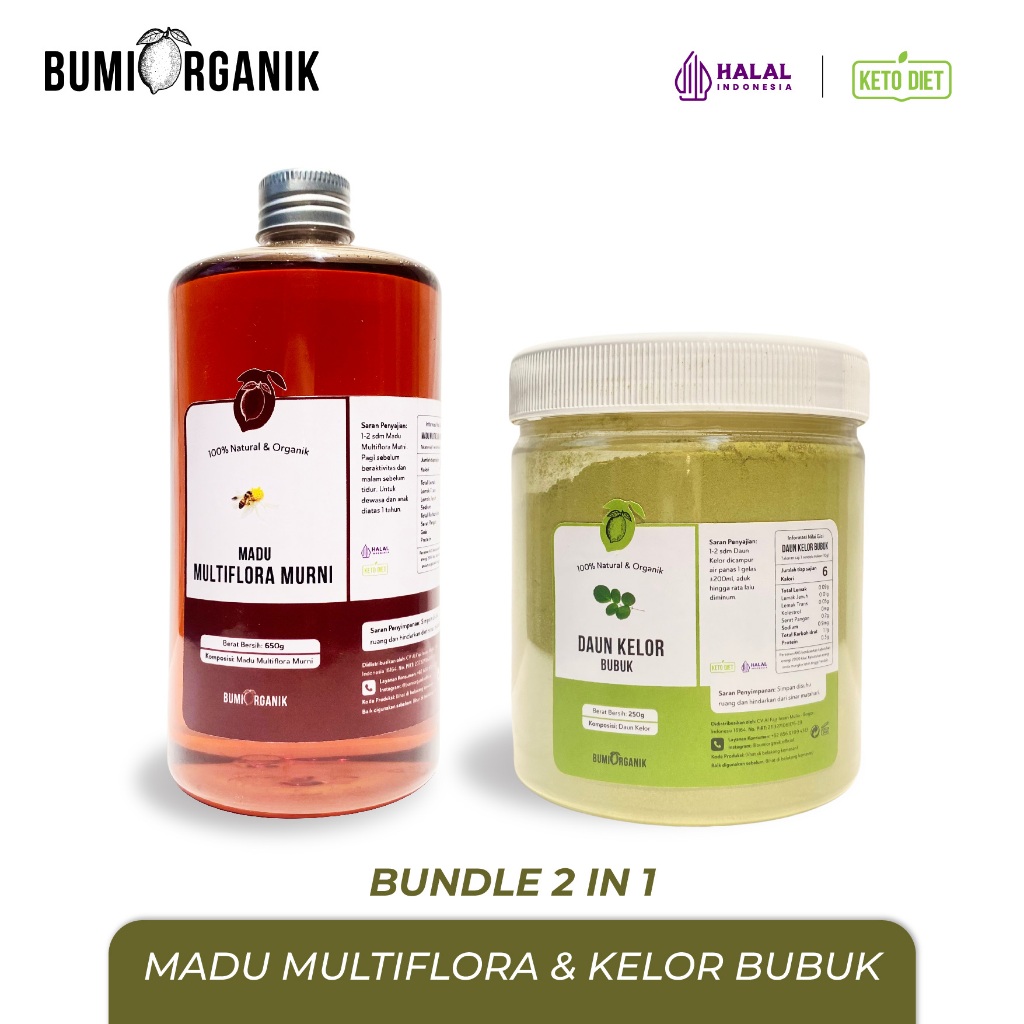 

Bumi Organik - Paket Bundling Madu Multiflora & Kelor Bubuk