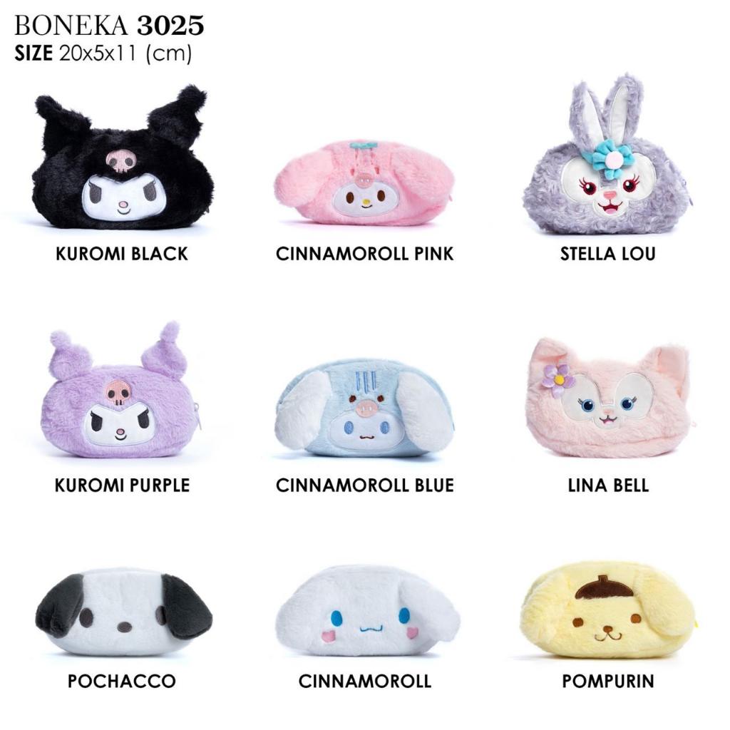 

Tempat Pensil Anak Perempuan Karakter Sanrio Kuromi Cinnamoroll Melody 3025 Pouch