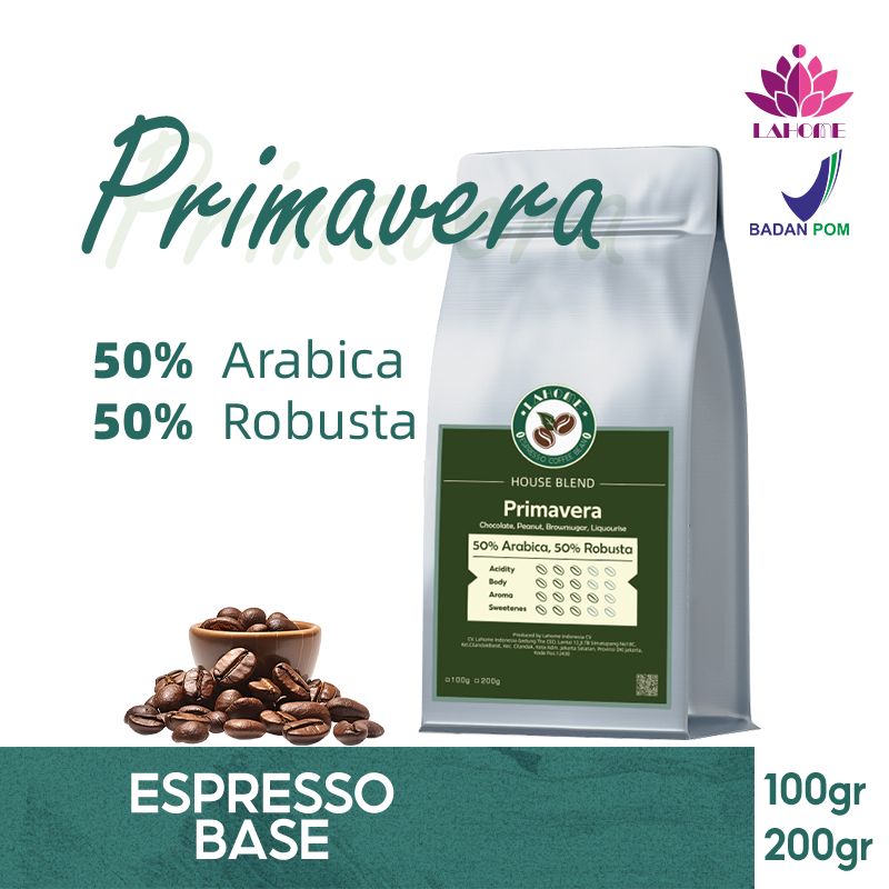 

LAHOME Primavera Coffee Bean House Blend Biji Kopi Espresso Base 50:50