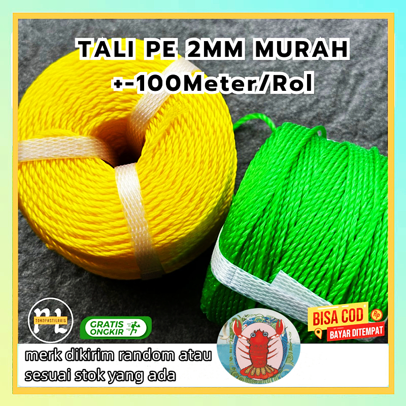 Tali Tambang Kecil 2mm / Tambang PE 2 mm +/- 100 METER MURAH