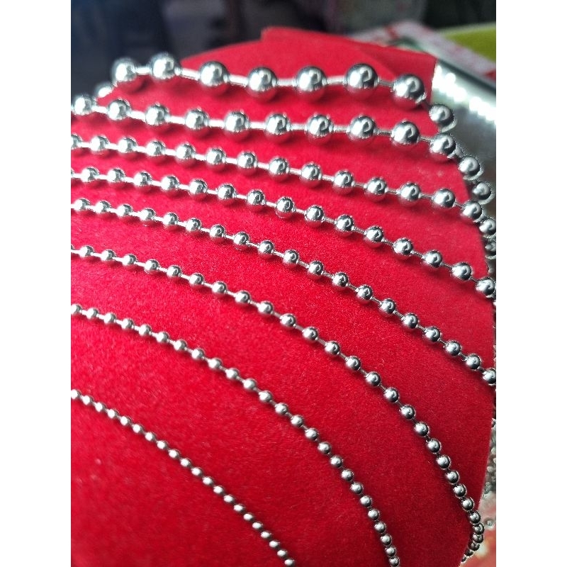 KALUNG BIJI LADA BESI PUTIH ASLI ANTI KARAT