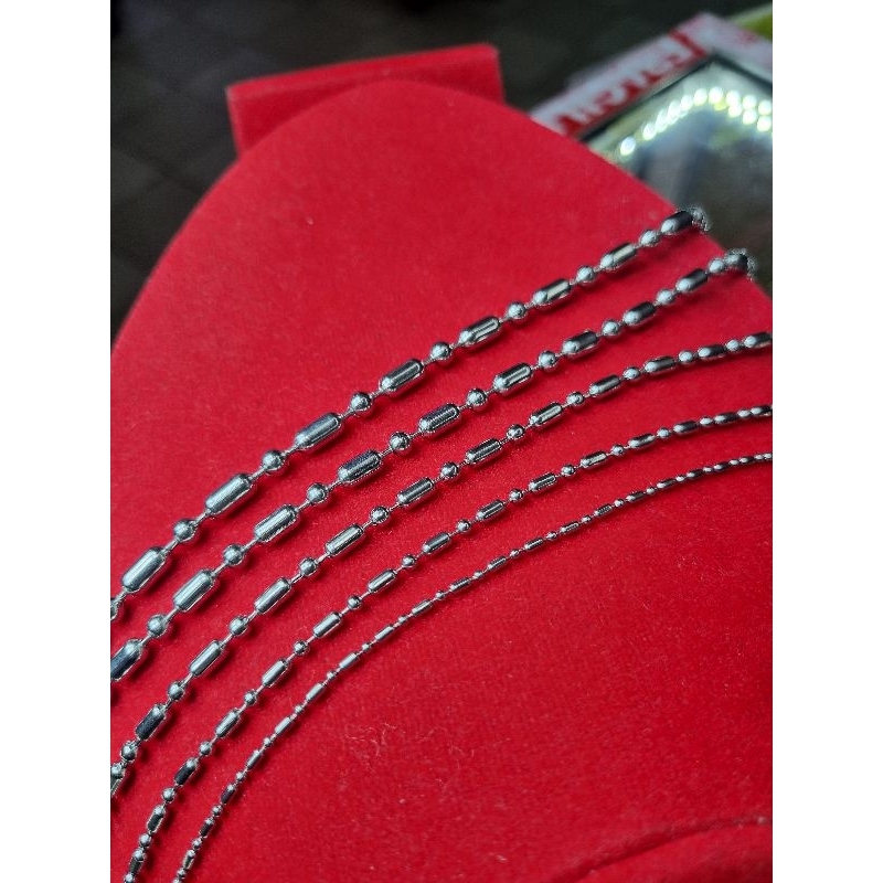 KALUNG BIJI PADI BESI PUTIH ASLI MALUKU