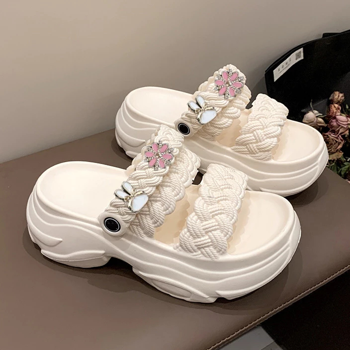 Gosome 8907 Sandal Wanita Kekinian Sendal Wedges Fashion Ringan Cewek 971