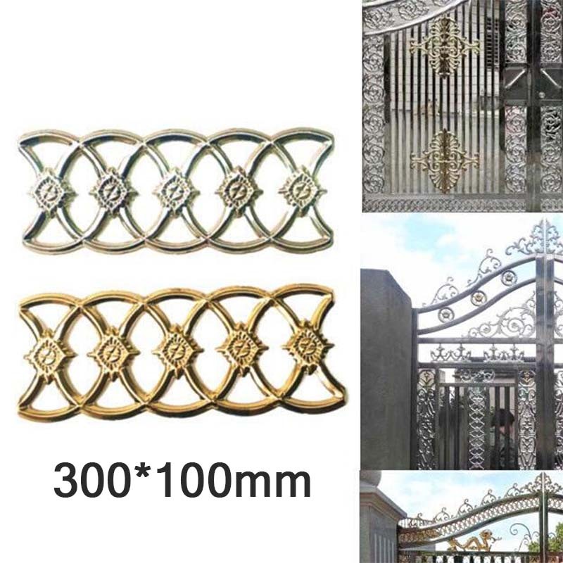 100x300mm Ornamen Aksesoris Pagar Bunga Sambung Stainless Bunga Sambung Ornamen Pagar Stainless 201