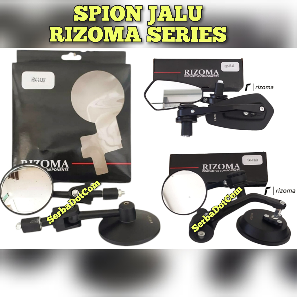 KACA SPION RIZOMA JALU STANG STIR BAR END OVAL BULAT LIPAT KLIK 2881 3147 28814 RETRO CLASSIC VESPA 