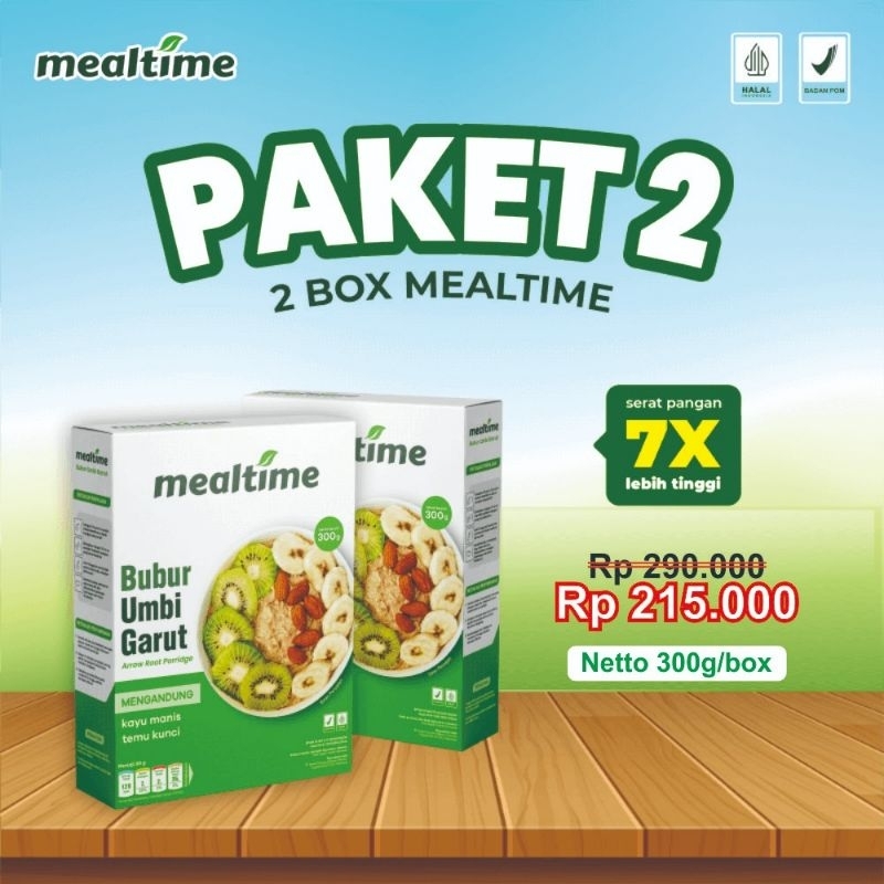 

PAKET 2 BOX MEALTIME BUBUR SEREAL UMBI GARUT PREMIUM ATASI ASAM LAMBUNG