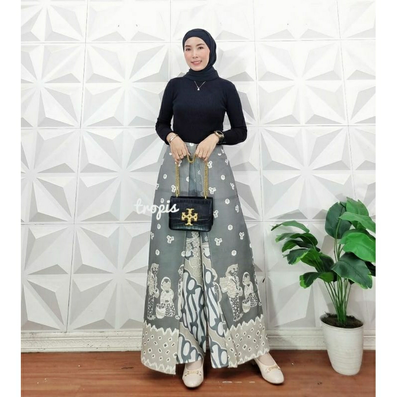 Celana kulot LAYER JUMPUTAN TEJO celana batik tumpuk kerja kantoran bawahan kebaya celana kondangan 