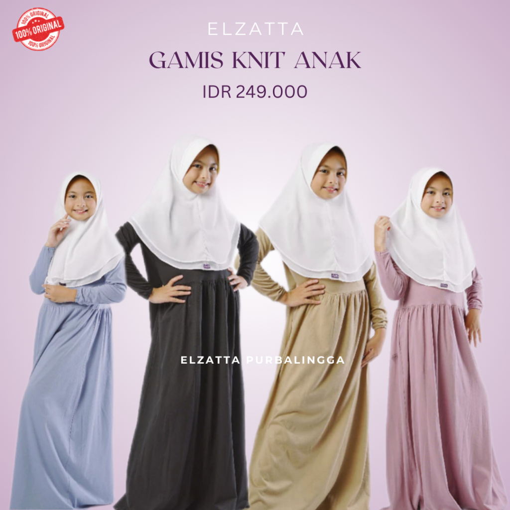 Gamis Knit Anak Gamis Bahan Kaos by Elzatta