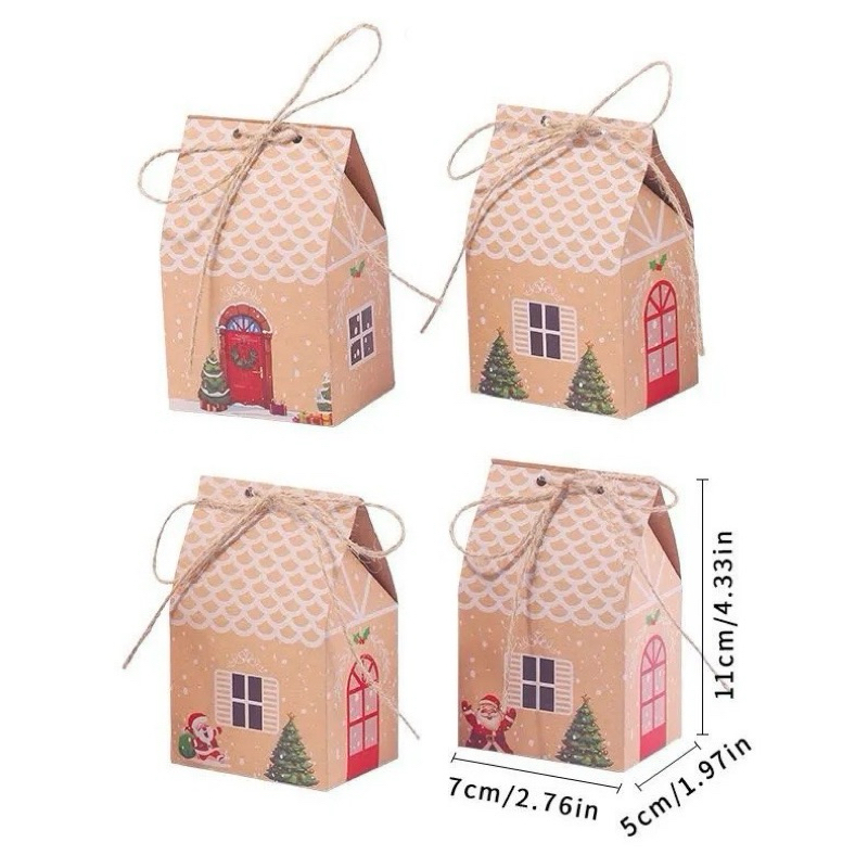 

Box Hampers 5 pcs Merry Christmas Gift Bag Cookies Natal Kotak Hadiah Xmas