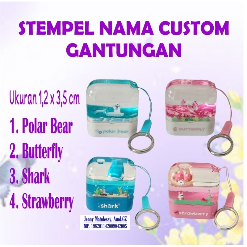 

Stempel Nama Custom Gantungan Waterstamp