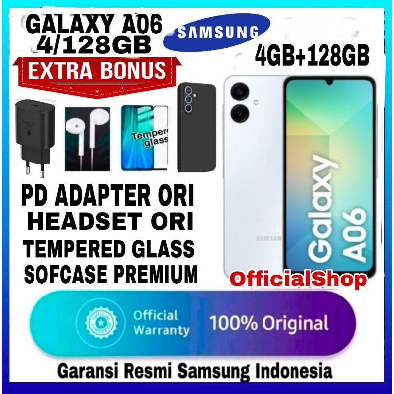 SAMSUNG GALAXY A07 A06 RAM 6GB/128GB GARANSI RESMI SAMSUNG INDONESIA SEIN - Samsung A07
