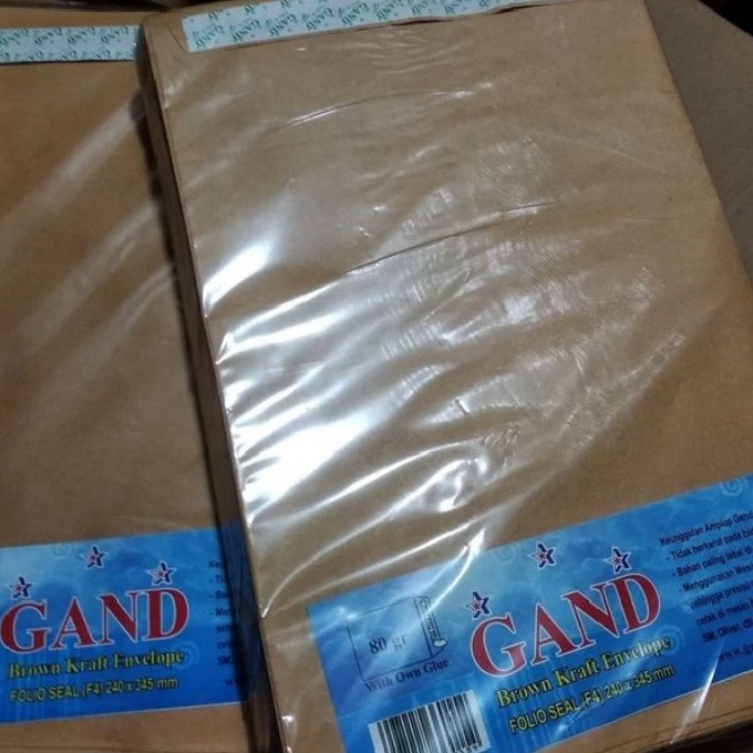 

Flash Sale Amplop Coklat polos Folio SealLem Gand 1pak1pcs