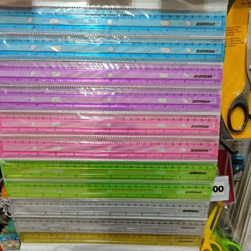 

penggaris snowcan warna warni lucu