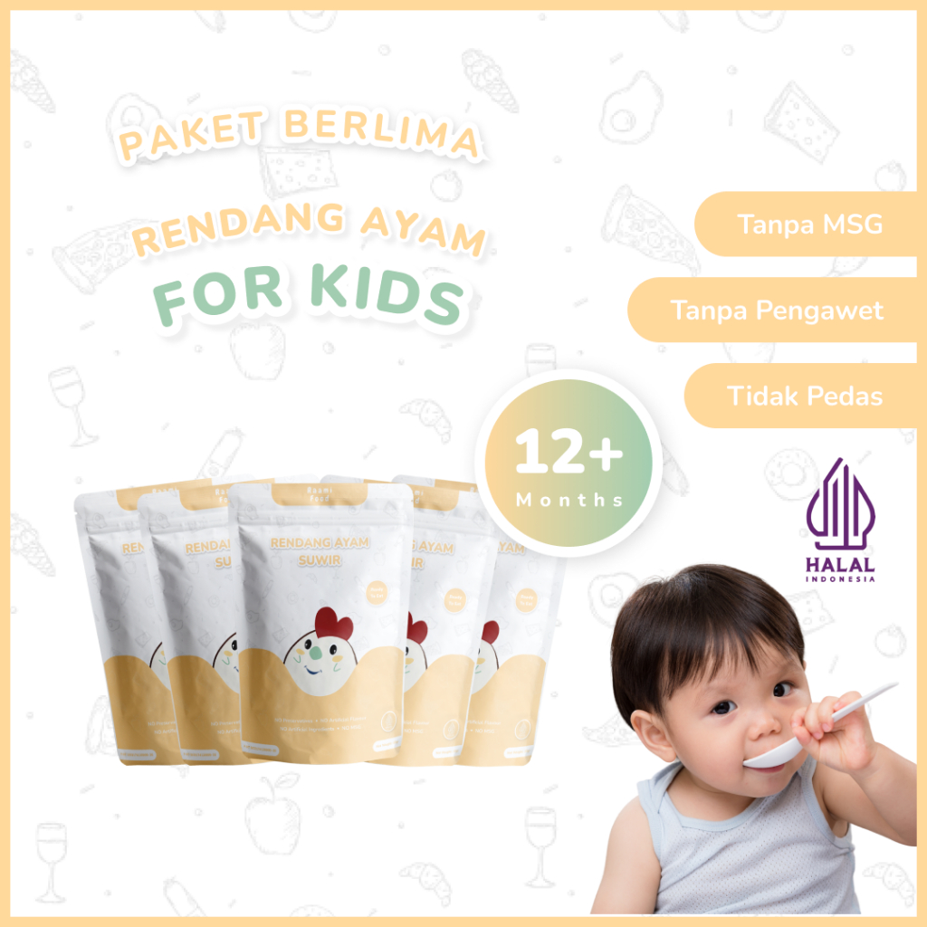

Raami Food - Paket Berlima Rendang Ayam Suwir Padang For Kids