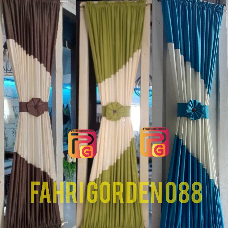 Gorden kupu kupu mewah kombinasi gorden jendela kaca minimalis