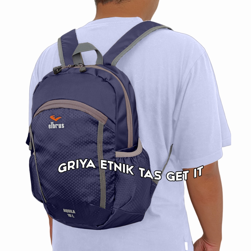 Tas Ransel Pria MINI 10 Liter Bonus Jas Hujan Kantong Gendong Theo