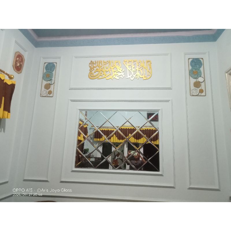 kaca cermin dinding tempel tebal kaca 5 Mili