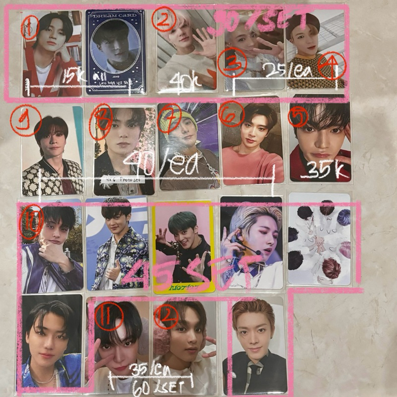Photocard pc official nct 127 dream jaehyun jeno yuta mark haechan taeyong doyoung renjun doyoung di