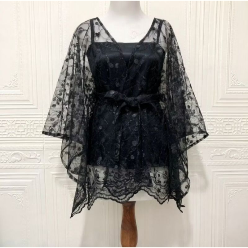 Outer Brukat Tali //Cardigan Gaul Brukat Tali//Outer Kebaya Pesta, Kondangan, Wisudaan