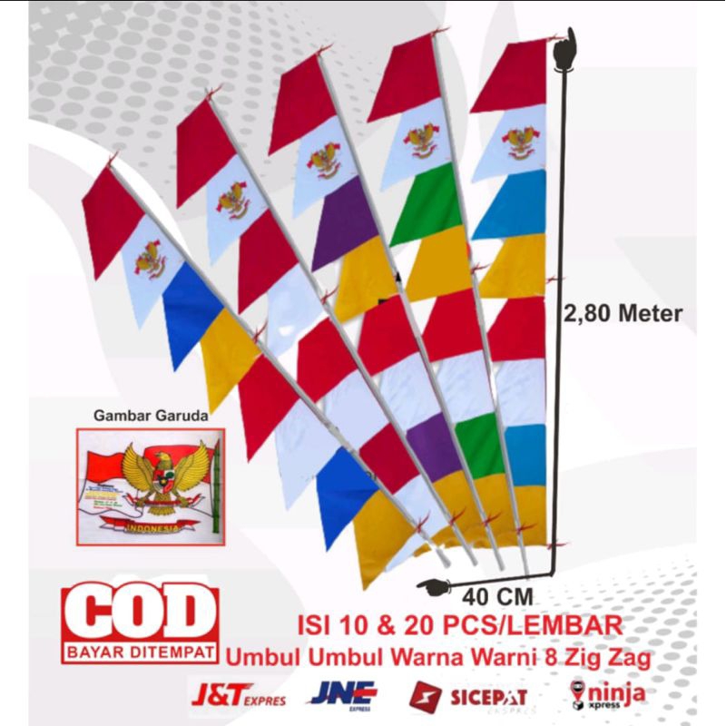 BENDERA UMBUL UMBUL 8 MATA GERGAJI