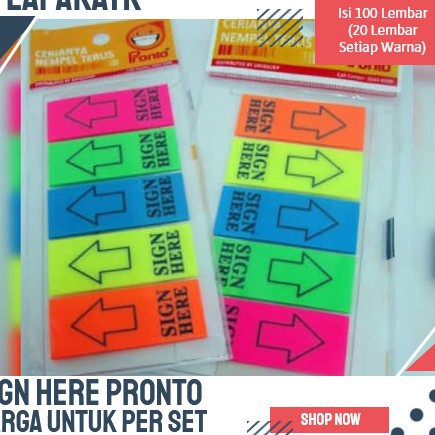 

KP8 Sticky Note SN HERE PRONTO PER SET