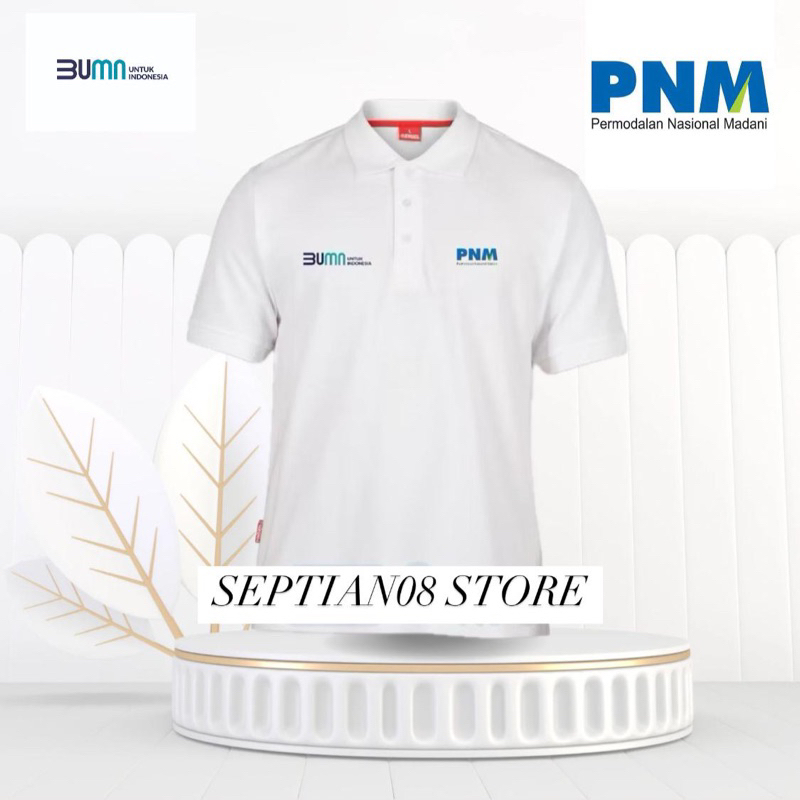 [ PNM ] Kaos BUMN PNM • Polo Shirt • Kaos Polo • kaos kerah • 100% Cotton• Bordir Septian08Store