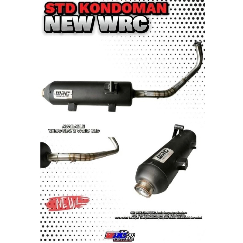 KNALPOT RACING KONDOMAN NEW POWDER COATING VARIO, NMAX, PCX, AEROX WRC ORIGINAL 1000%